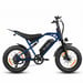Bicicleta eléctrica todoterreno ESKUTE V202, batería de larga duración de 48 V y 20,8 Ah, doble suspensión - azul