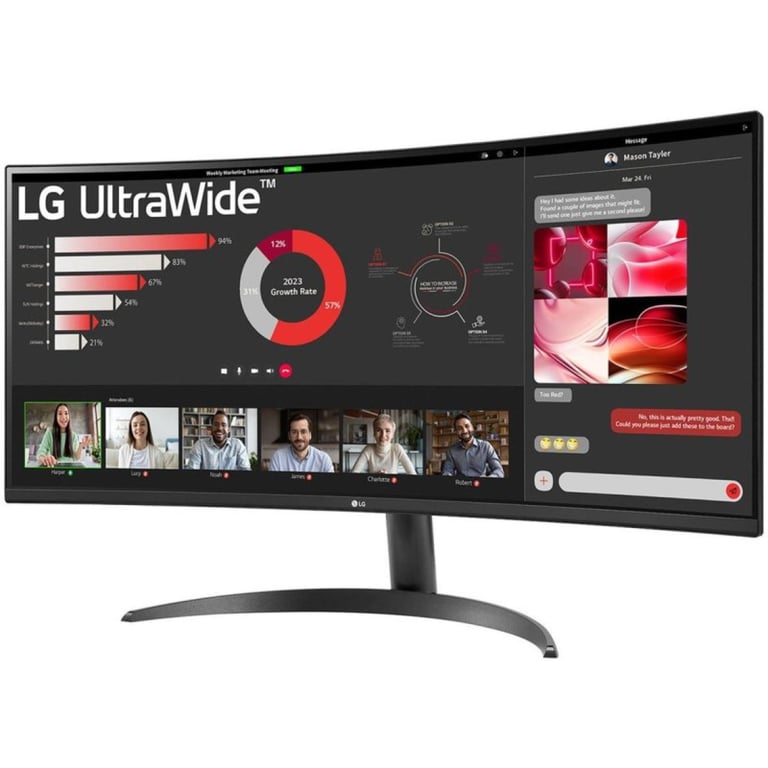Écran PC LG 34U601B B 34'' WQHD UltraWide 120Hz VA Courbe FreeSync HDR10 - vue 5