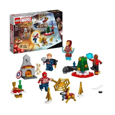 LEGO Marvel 76267 Los Vengadores Calendario de Adviento 2023, 24 Regalos incluyendo Capitán América, Spiderman, Iron Man y Más