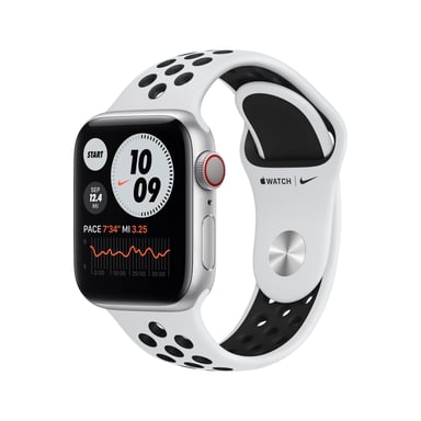 Apple Watch Series 6 Nike OLED 40 mm Numérique 324 x 394 pixels Écran tactile Argent Wifi GPS  + Cellular (satellite)