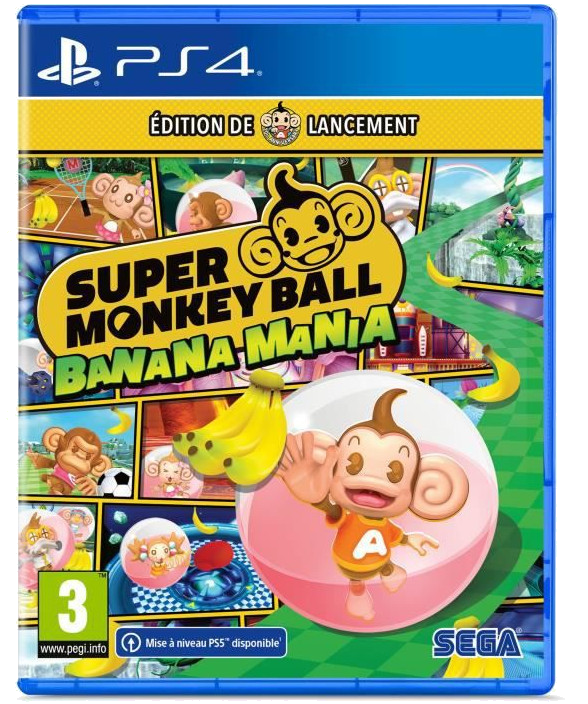Super Monkey Ball : Banana Mania - Launch Edition Jeu PS4 - Mise a niveau PS5 disponible