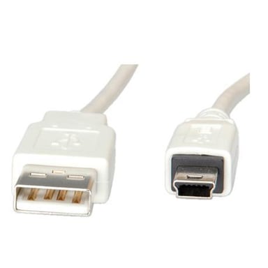 Nilox 1.8m USB 2.0 câble USB 1,8 m USB A Mini-USB B Blanc