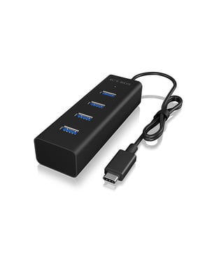 ICY BOX IB-HUB1409-C3 USB 3.2 Gen 1 (3.1 Gen 1) Type-C 5000 Mbit/s Noir - Neuf