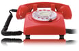 Teléfono fijo retro vintage con dial giratorio