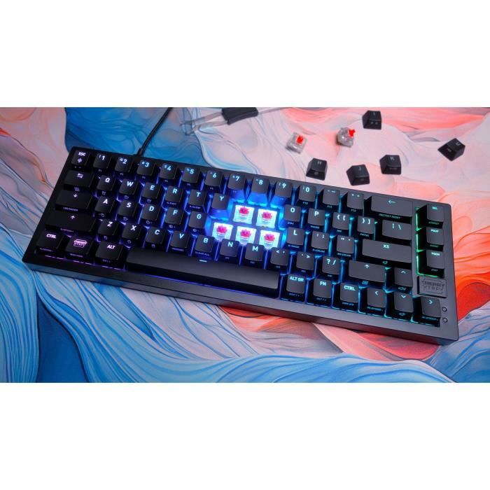 Clavier gamer mécanique -  XTRFY K5V2 COMPACT - Format 65 % - Éclairage RGB a LED - Noir - Neuf