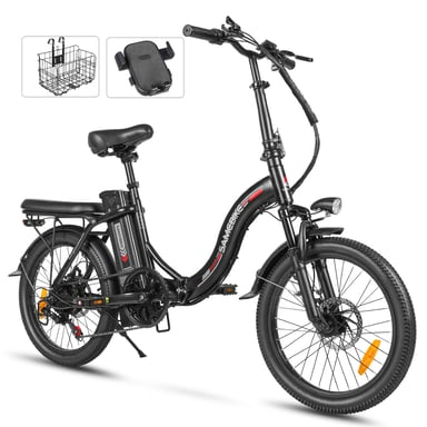 Vélo électrique SAMEBIKE CY20 FT - moteur 350W batterie 36V13AH  autonomie 35KM autonomie freins à disque mécaniques - Noir