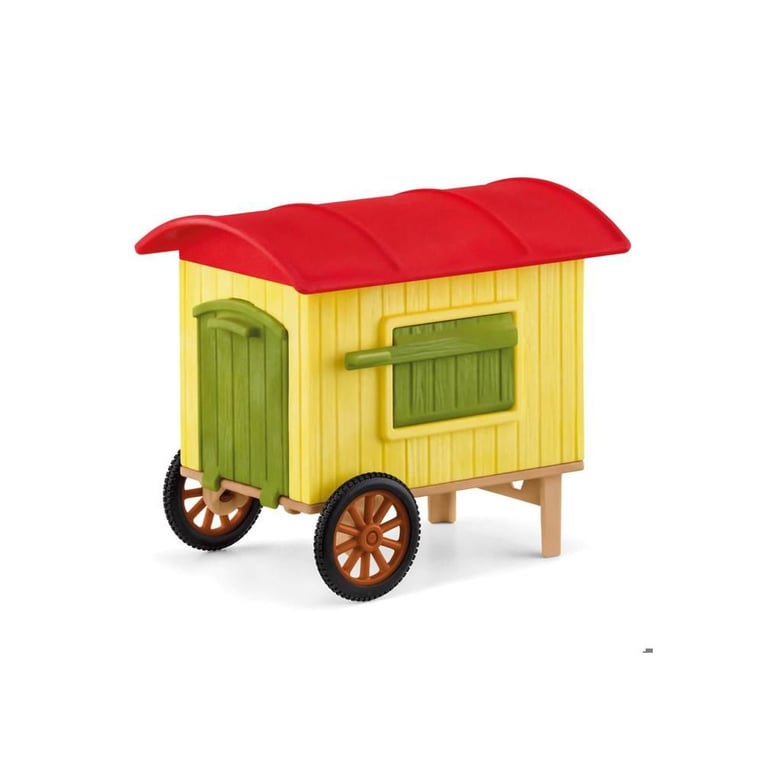 Playset poulailler mobile Schleich Farm World avec 3 figurines et œufs Jaune Neuf - vue 4