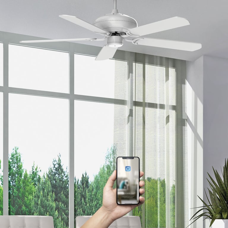 Fanelite Ventilateur de plafond 152 cm ALIZE Moteur DC Télécommande Wifi&Contrôles vocaux 5 pales Très silencieux Neuf - vue 3