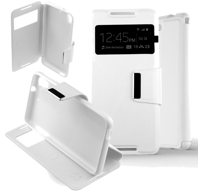 Etui Folio compatible Blanc HTC Desire 626
