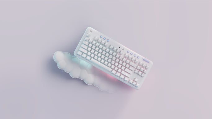 Logitech G G715 teclado Juego RF Wireless + Bluetooth AZERTY Francés Blanco