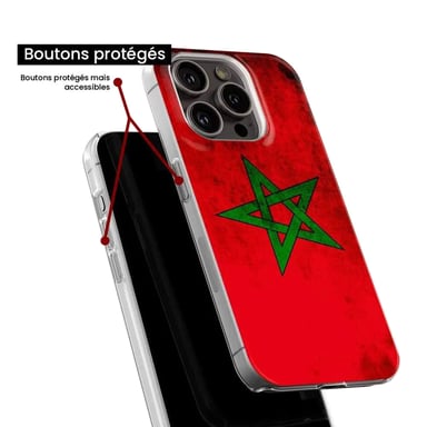 Coque en silicone - Compatible Xiaomi Redmi 14C 4G - design drapeau maroc