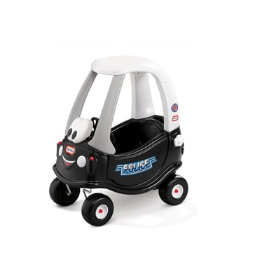 Auto a dondolo Little Tikes Cozy Coupe Polizia con pavimento rimovibile nero bianco grigio