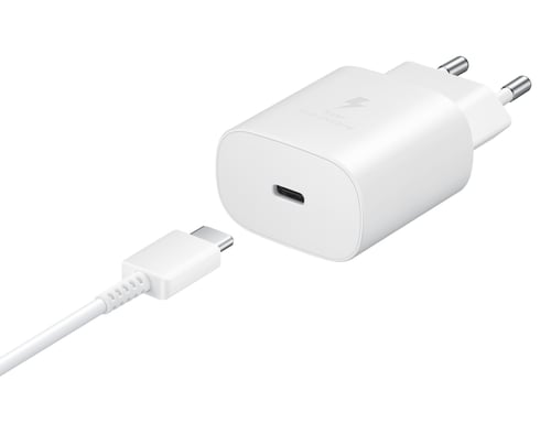 Chargeur maison 25W Power Delivery + Câble USB C/USB C Blanc Samsung