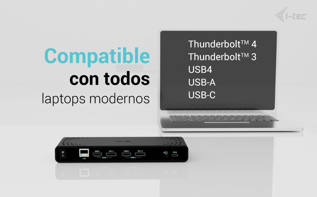 i tec Universal Dual 4K Display Docking Station + Power Delivery - vue 3