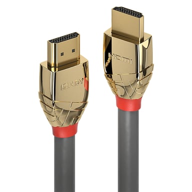 Lindy 37866 cable HDMI 10 m HDMI tipo A (Estándar) Oro, Gris