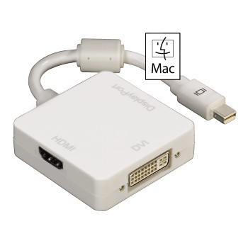 Hama mini DisplayPort - DVI/DisplayPort/HDMI bianco
