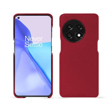 Carcasa de piel OnePlus 11 - Tapa trasera - Rojo - Piel saffiano