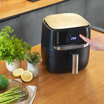 Cecotec 03214 friteuse Unique 5,5 L Autonome 1700 W Friteuse d'air chaud Noir, Acier