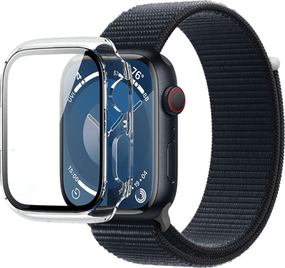 Force Case Estuche para Apple Watch 7/8/9 45mm translúcido reforzado Transparente