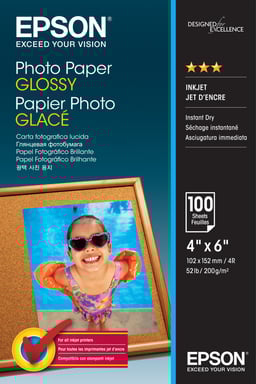 Epson Photo Paper Glossy - 10x15cm - 100 Feuilles