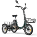 Triciclo eléctrico de carga Niloxer KA1 con batería de 48V 23Ah y espejos retrovisores