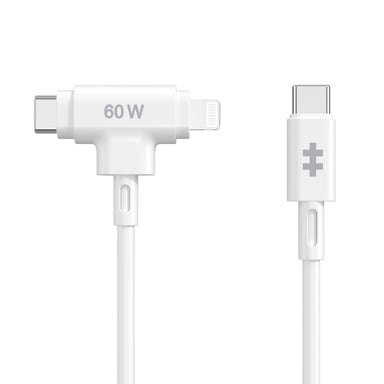 HYPER HyperJuice cavo USB USB 2.0 1,5 m USB C USB C/Lightning Bianco