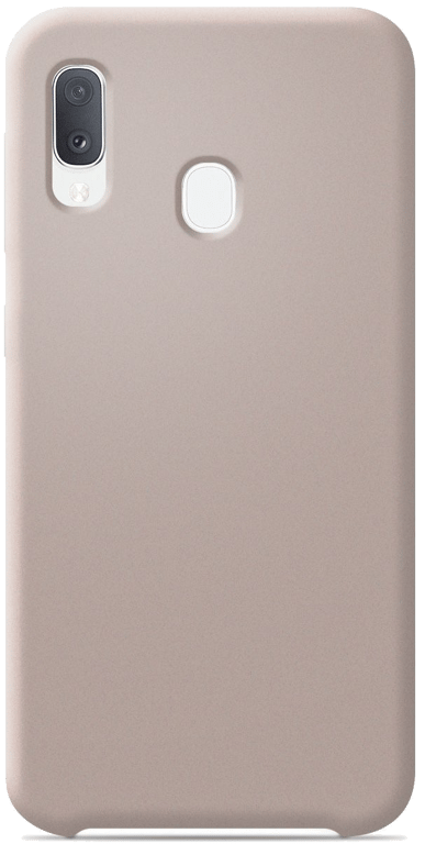 Coque silicone unie compatible Soft Touch Sable rosé Samsung Galaxy A20e