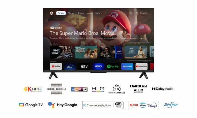 TCL 43P61B 43'' LED UltraHD 4K HDR Google TV