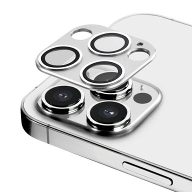 Tapa de la lente de aleación de metal para Apple iPhone 12 Pro, Plata Plata