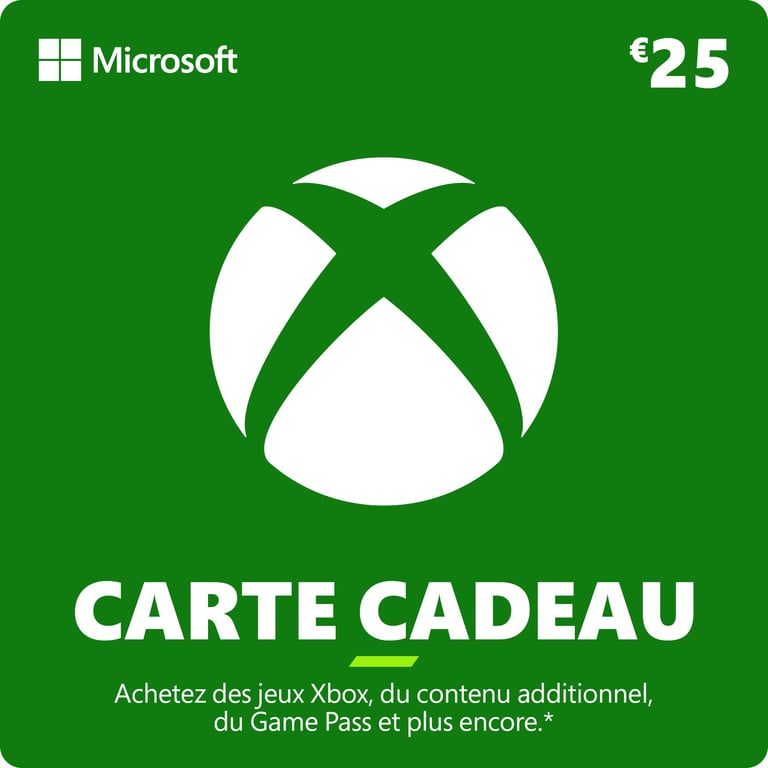 Microsoft Carte Cadeau Xbox 25 Euros Neuf