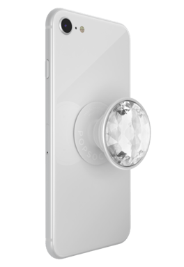 PopSockets PopGrip, Cristal Disco Argent