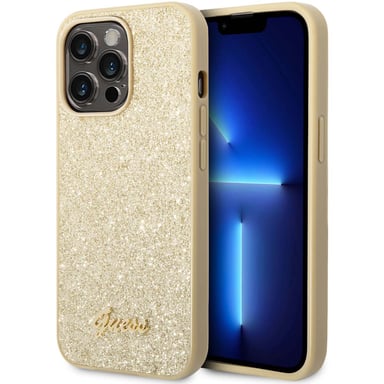 Custodia Guess Glitter Flakes per Apple iPhone 14 Pro - Oro