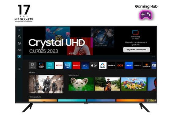 Samsung Series 7 TV Crystal UHD 43'' 43CU7025 2023, 4K, Smart TV