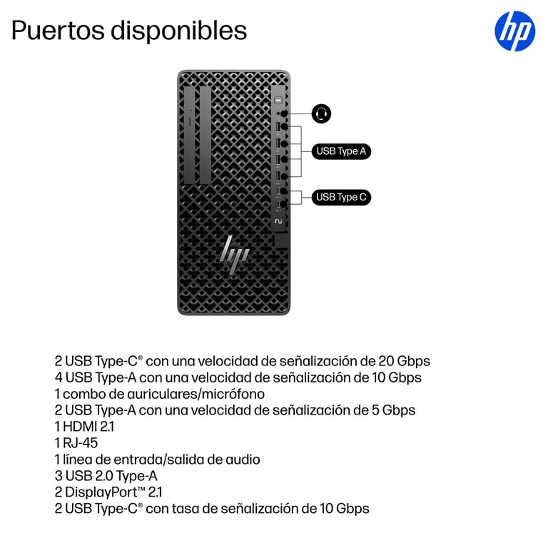 PC de bureau HP CM3T3ET#ABE RAM Intel Ultra 7 265 NVIDIA GeForce RTX 5060 - vue 4