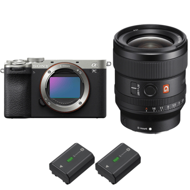Appareil photo hybride Sony A7C II Silver + FE 24mm f/1.4 GM + 2 Sony NP-FZ100 + Ebook ''20 astuces pour des images qui claquent''