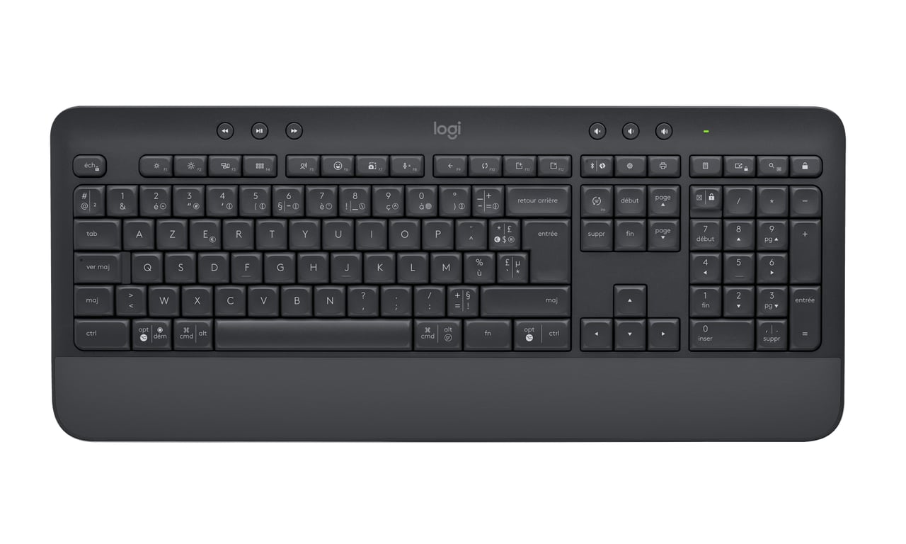 Clavier Sans fil Logitech Signature K650 AZERTY Ergonomique avec repose poignets - vue 10