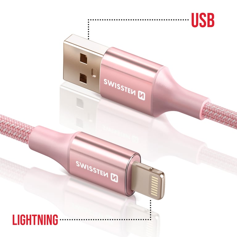 Câble USB vers Lightning Design Tressé Anti nœud Neuf - vue 10