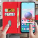 Funda Xiaomi Redmi Note 10 Pro/10s Tarjetero Función Soporte Rojo