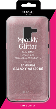Carcasa brillante delgada para Samsung Galaxy A8 (2018), oro rosa