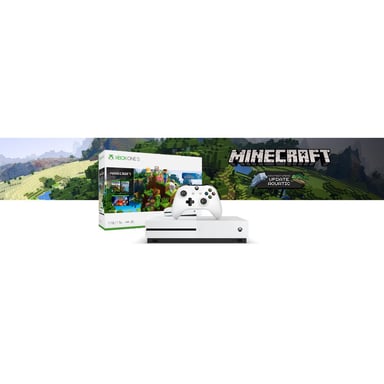 Microsoft Xbox One S + Minecraft 1000 Go Wifi Blanc