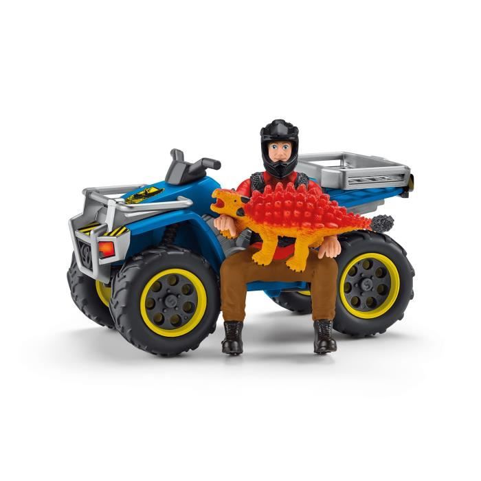 Fuite sur quad face au vélociraptor Ensemble de Jouets Préhistoriques de 5 Pièces pour Garçons et Filles à Partir de - vue 5