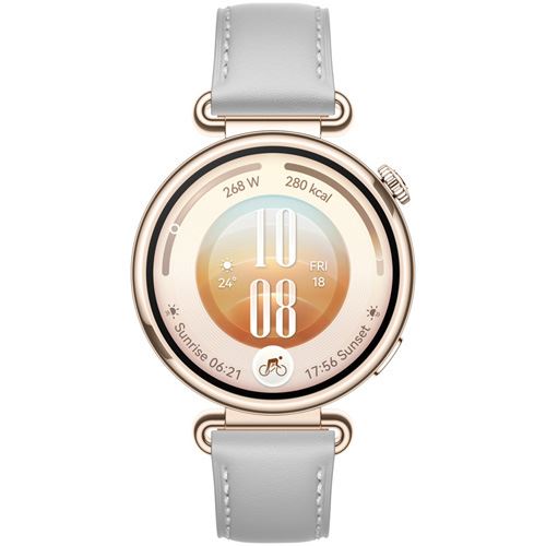Montre connectée Huawei Watch GT 7 41 mm Bluetooth acier inoxydable doré avec bracelet en cuir composite - vue 2