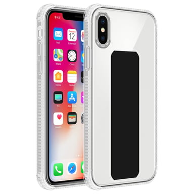 Coque pour Apple iPhone XS MAX en Noir Housse de protection Étui en silicone TPU flexible avec support et fonction stand