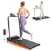 SYSURO S1L MIX Tapis de course pliable, moteur de 2,5 HP, vitesse de 1-10 km/h, mode HIIT, inclinaison de 9 %, bande de course à 5 couches, silencieux