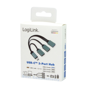 HUB USB TIPO C A CODA CON 2 PORTE USB 2.0 E 1 PORTA USB 3.0