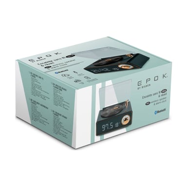 BigBen EPOK Retro Altavoz Bluetooth y Reloj Despertador Verde