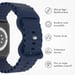 imoshion Bracelet Athletic en silicone pour Apple Watch Series 1 t/m 9 / SE (38/40/41 mm) | Series 10 / 11 (42 mm) - Bleu foncé