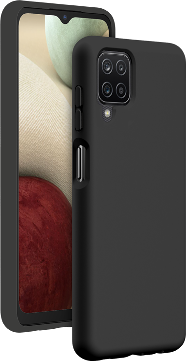 Coque Silicone SoftTouch Noire pour Samsung G A12 Bigben