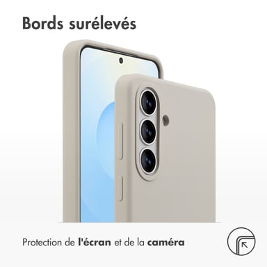 Accezz Coque Liquid Silicone avec MagSafe pour Samsung Galaxy S26 Plus - Stone