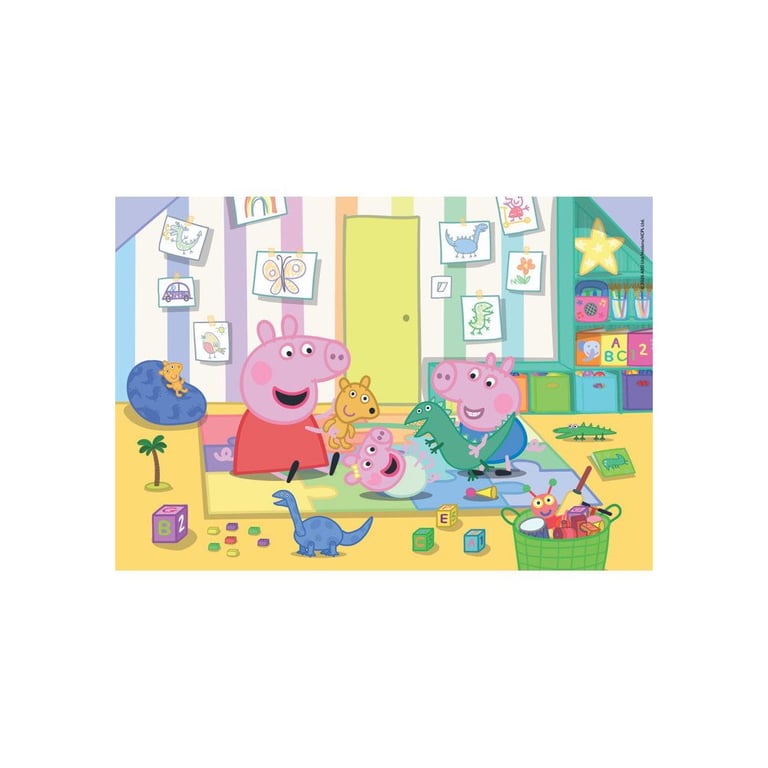Puzzle enfant CLEMENTONI Peppa Pig 2x20 pièces 27x19 cm Couleurs pastel - Neuf